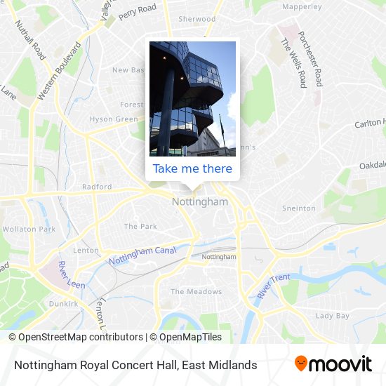 Nottingham Royal Concert Hall map