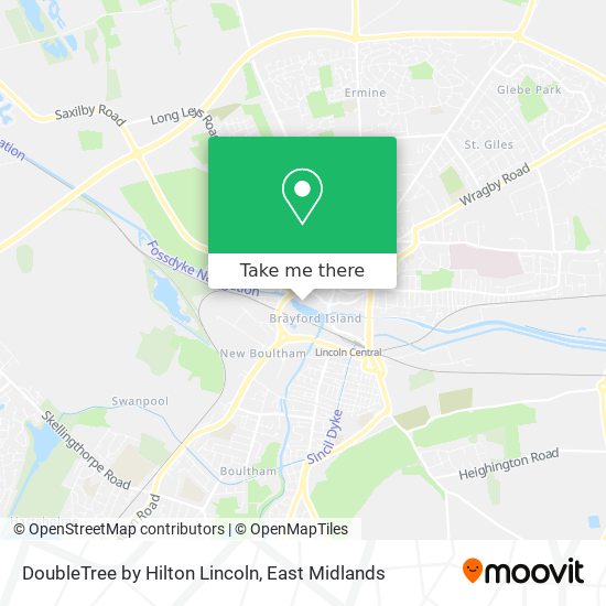 DoubleTree by Hilton Lincoln map