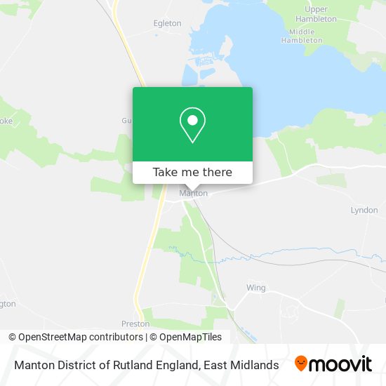 Manton District of Rutland England map