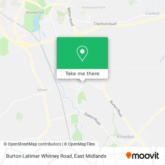 Burton Latimer Whitney Road map