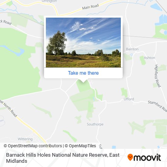 Barnack Hills Holes National Nature Reserve map
