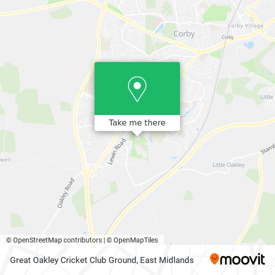 Great Oakley Cricket Club Ground map