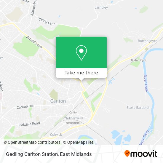 Gedling Carlton Station map