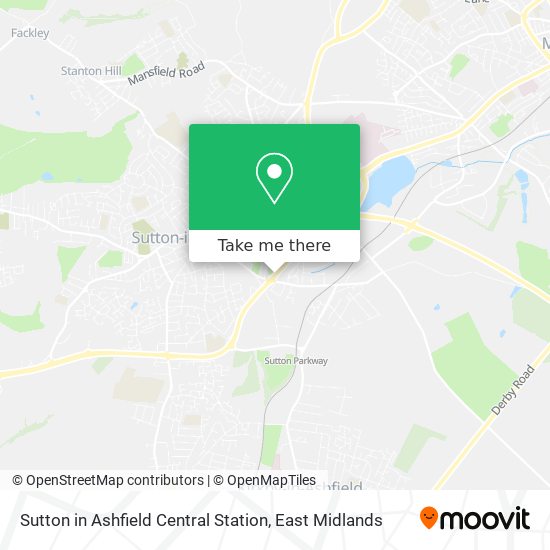 Sutton in Ashfield Central Station map
