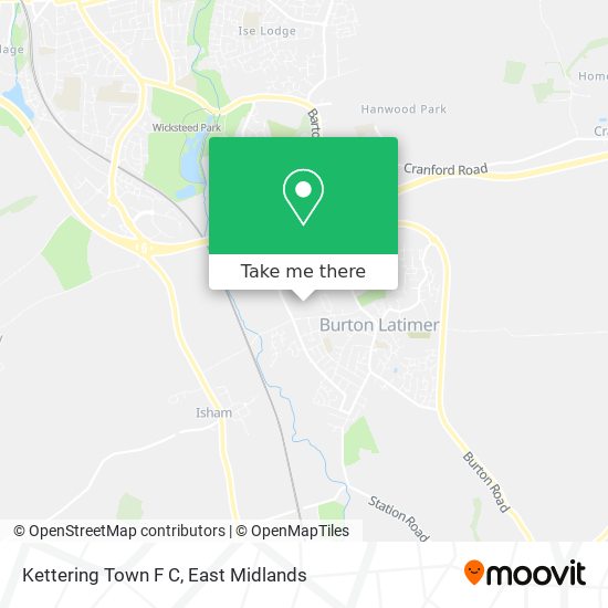 Kettering Town F C map