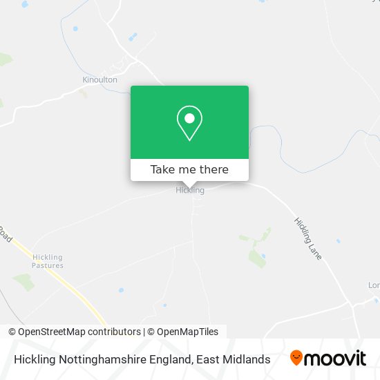 Hickling Nottinghamshire England map