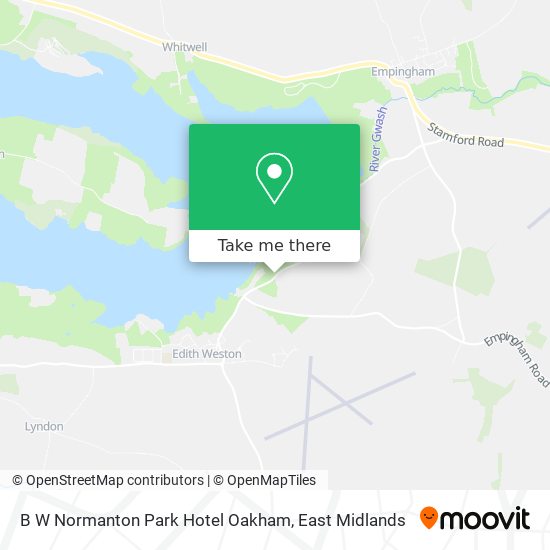 B W Normanton Park Hotel Oakham map
