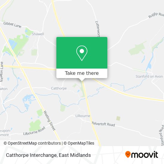 Catthorpe Interchange map