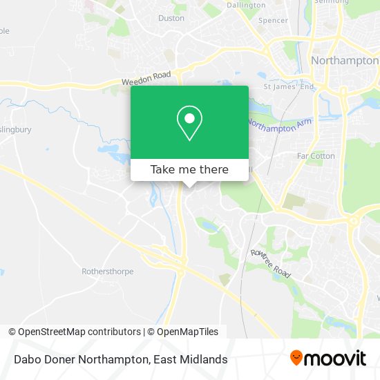 Dabo Doner Northampton map