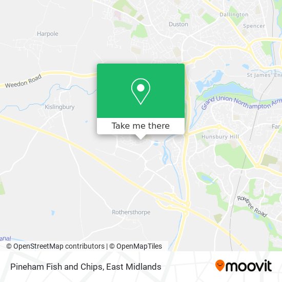 Pineham Fish and Chips map