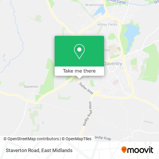 Staverton Road map