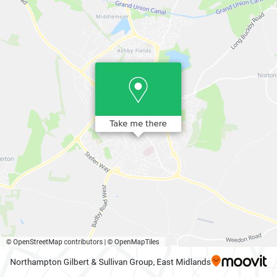 Northampton Gilbert & Sullivan Group map