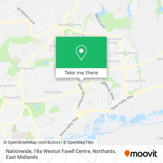 Nationwide, 18a Weston Favell Centre, Northants map