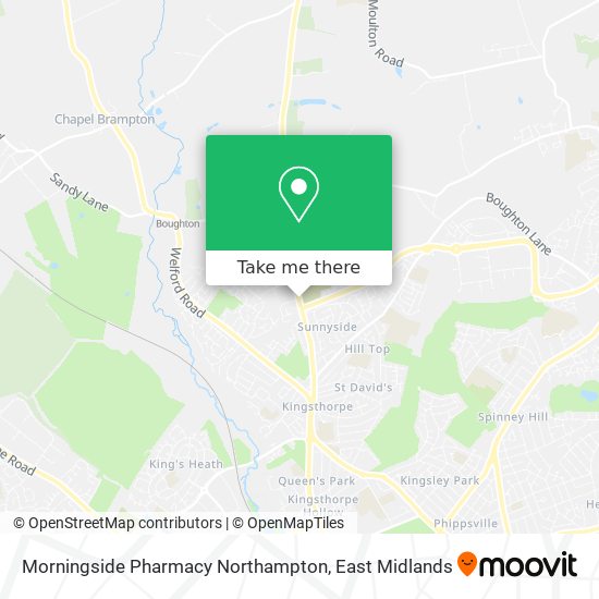 Morningside Pharmacy Northampton map