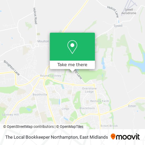 The Local Bookkeeper Northampton map