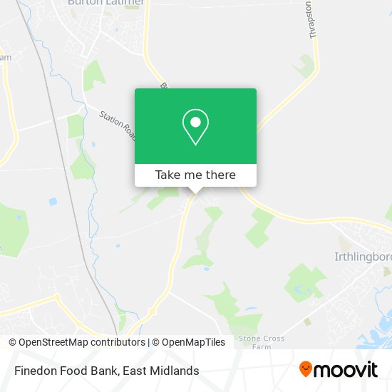 Finedon Food Bank map