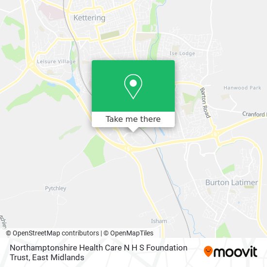 Northamptonshire Health Care N H S Foundation Trust map