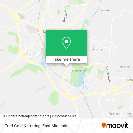Tred Gold Kettering map