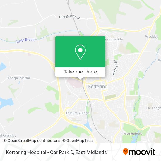 Kettering Hospital - Car Park D map