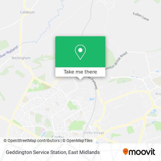 Geddington Service Station map