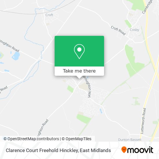 Clarence Court Freehold Hinckley map