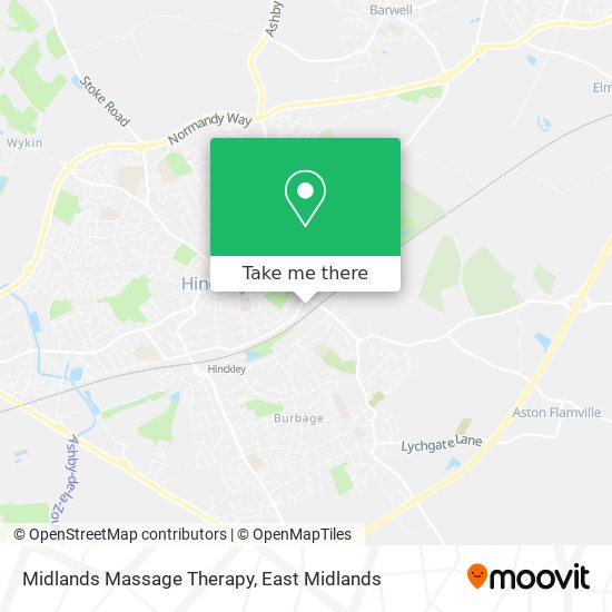 Midlands Massage Therapy map