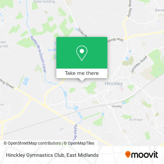 Hinckley Gymnastics Club map