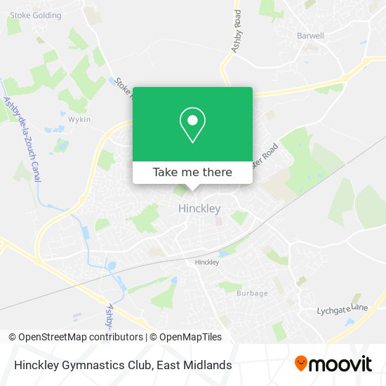 Hinckley Gymnastics Club map