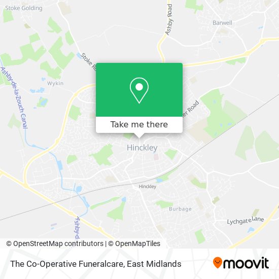 The Co-Operative Funeralcare map