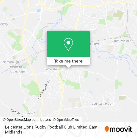 Leicester Lions Rugby Football Club Limited map