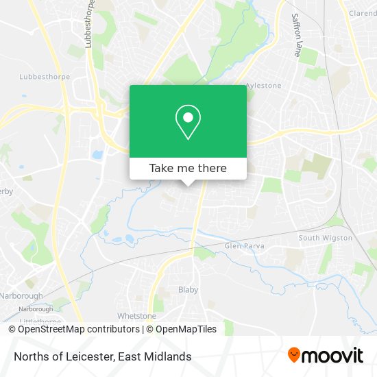 Norths of Leicester map