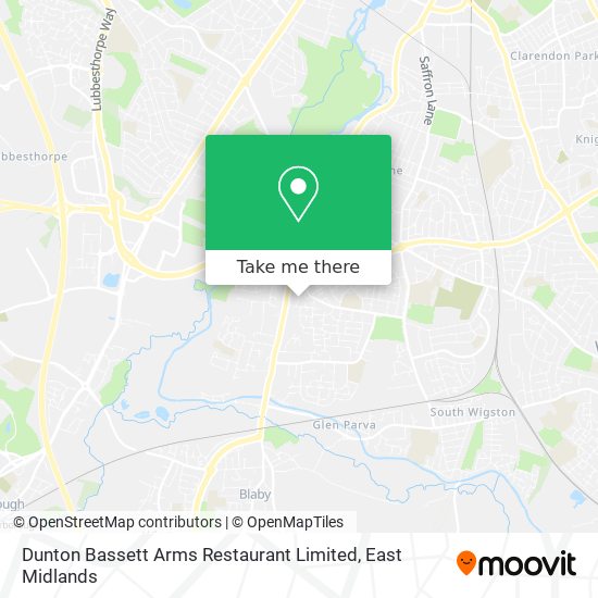 Dunton Bassett Arms Restaurant Limited map