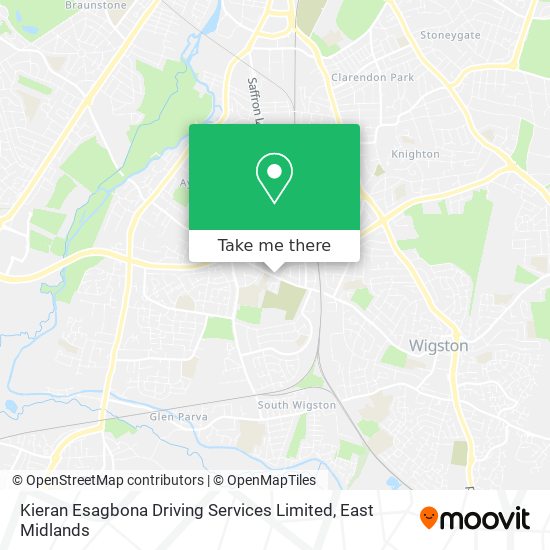 Kieran Esagbona Driving Services Limited map