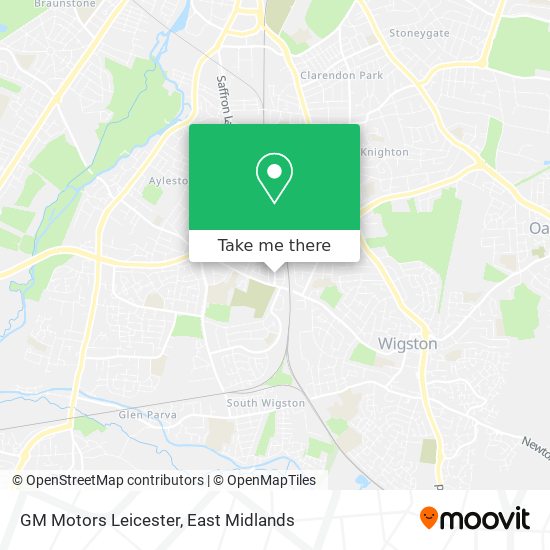 GM Motors Leicester map