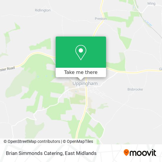 Brian Simmonds Catering map