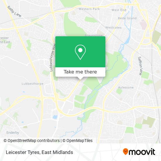 Leicester Tyres map