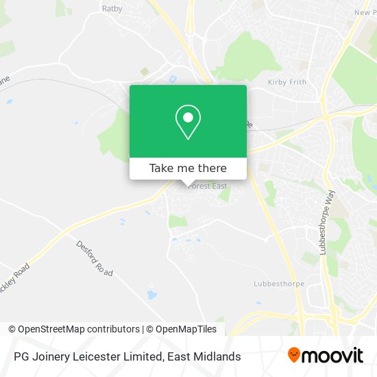 PG Joinery Leicester Limited map