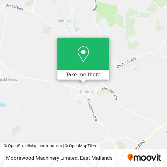 Moorewood Machinery Limited map