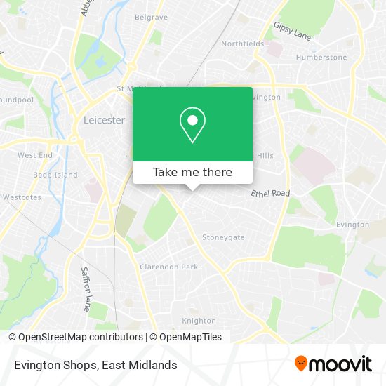 Evington Shops map