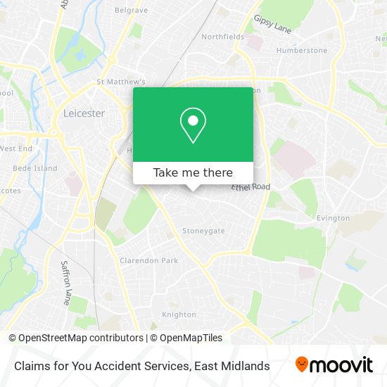 Claims for You Accident Services map