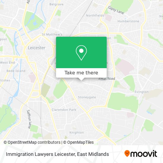 Immigration Lawyers Leicester map