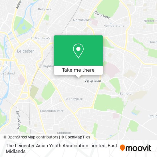 The Leicester Asian Youth Association Limited map