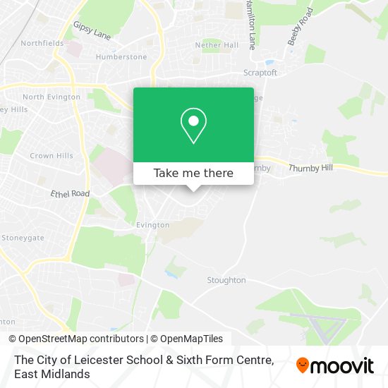 The City of Leicester School & Sixth Form Centre map