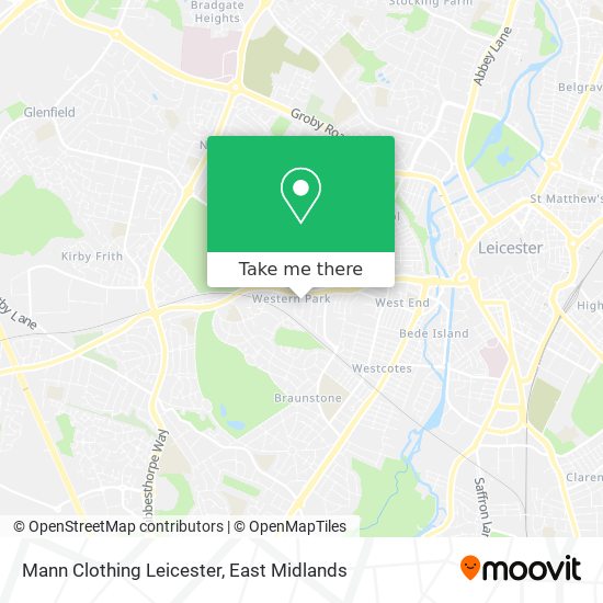 Mann Clothing Leicester map