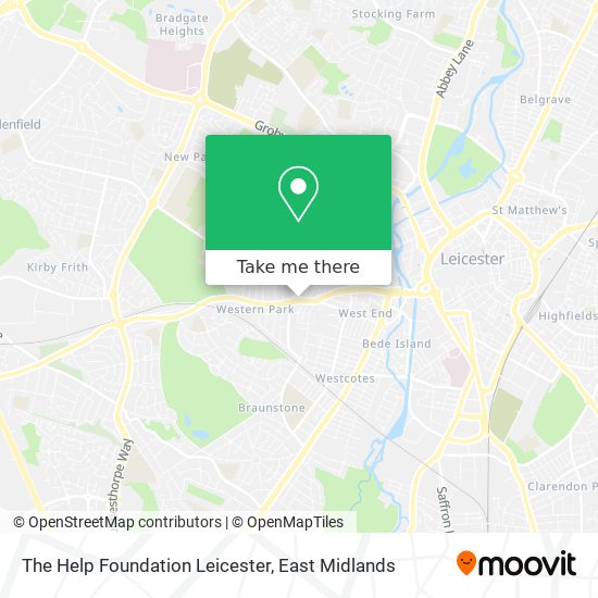 The Help Foundation Leicester map