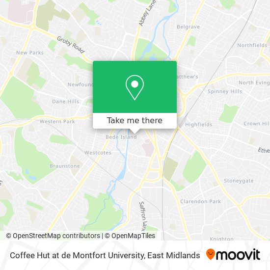 Coffee Hut at de Montfort University map