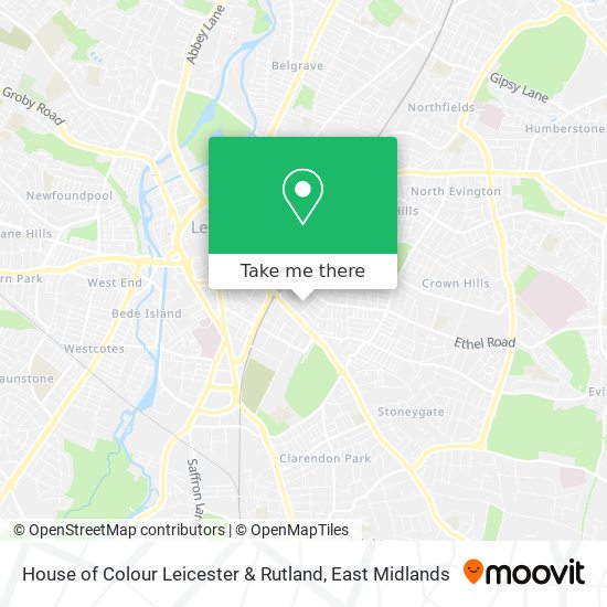 House of Colour Leicester & Rutland map