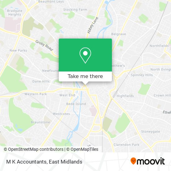 M K Accountants map