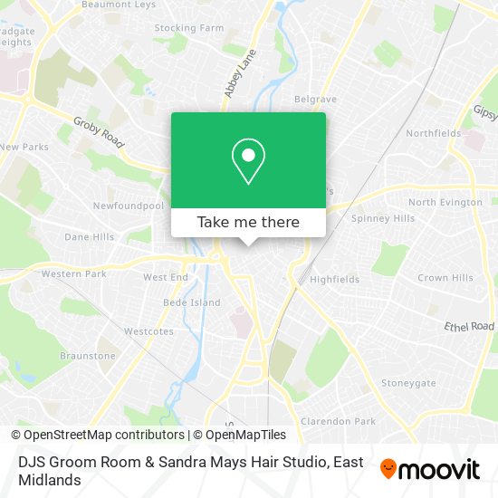 DJS Groom Room & Sandra Mays Hair Studio map