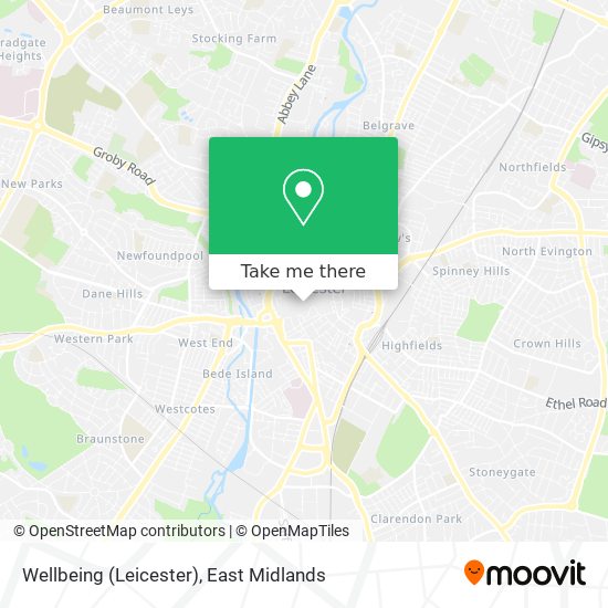 Wellbeing (Leicester) map